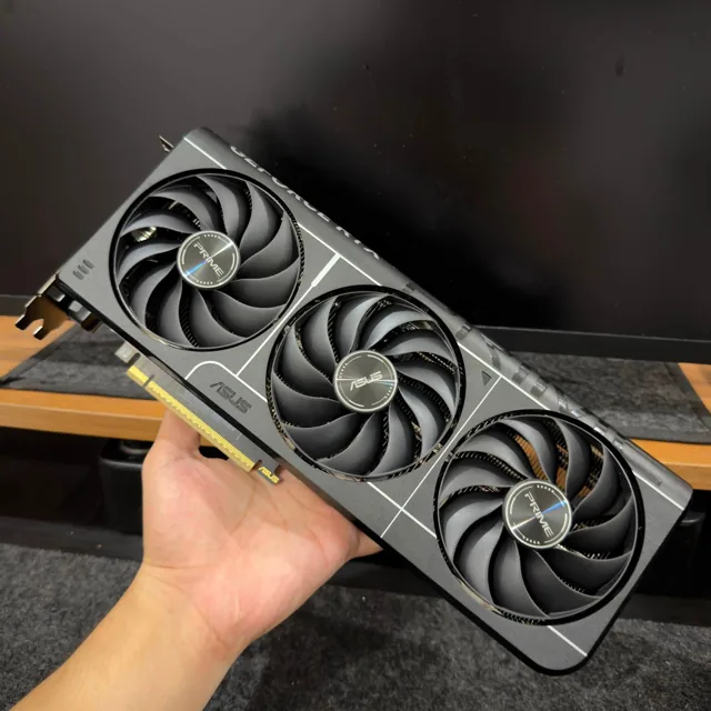 ASUS Prime triple-fan graphics card, front view