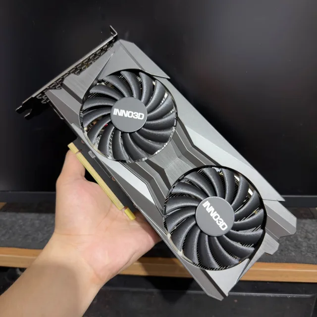 INNO3D dual-fan graphics card, front view