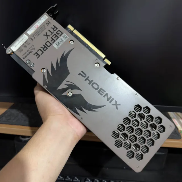 Gainward Phoenix GeForce RTX graphics card, backplate view