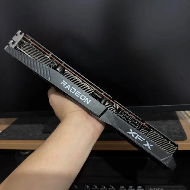 XFX Radeon RX graphics card, side profile