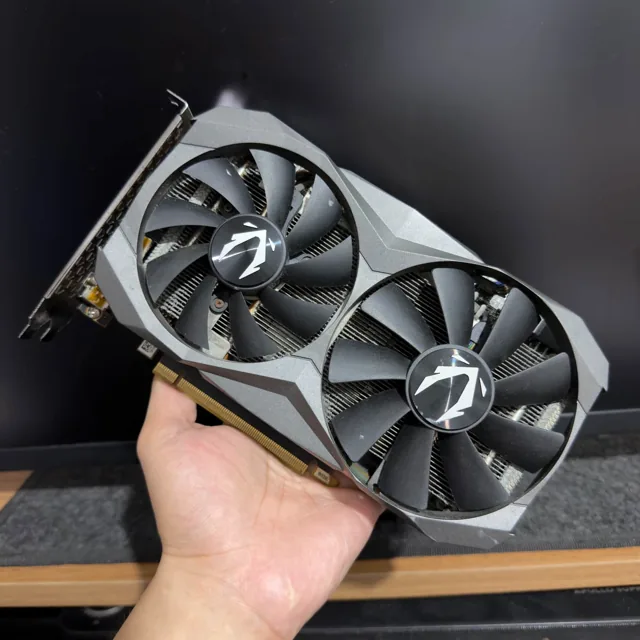 Zotac dual-fan graphics card, front view